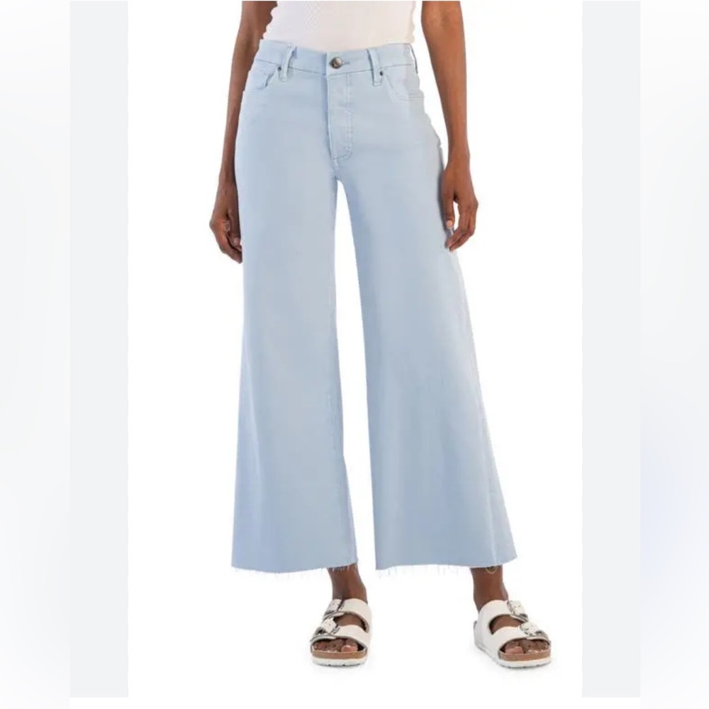 Kut from the Kloth Light Blue Wide Leg Crop Jeans